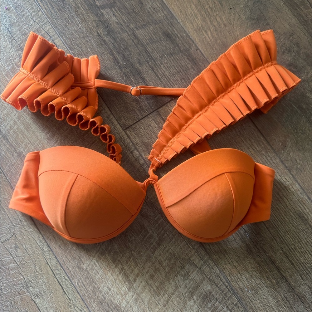ANDREA IYAMAH bikini top orange small